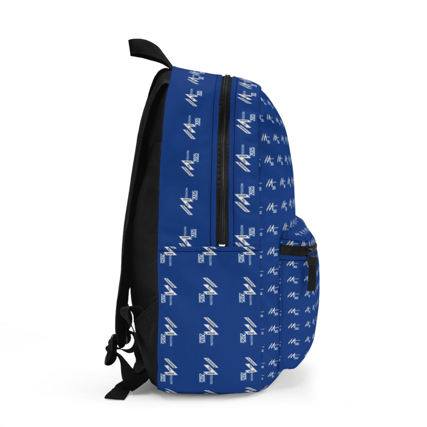 Stylish Blue Backpack with Monochrome Design for Daily Use