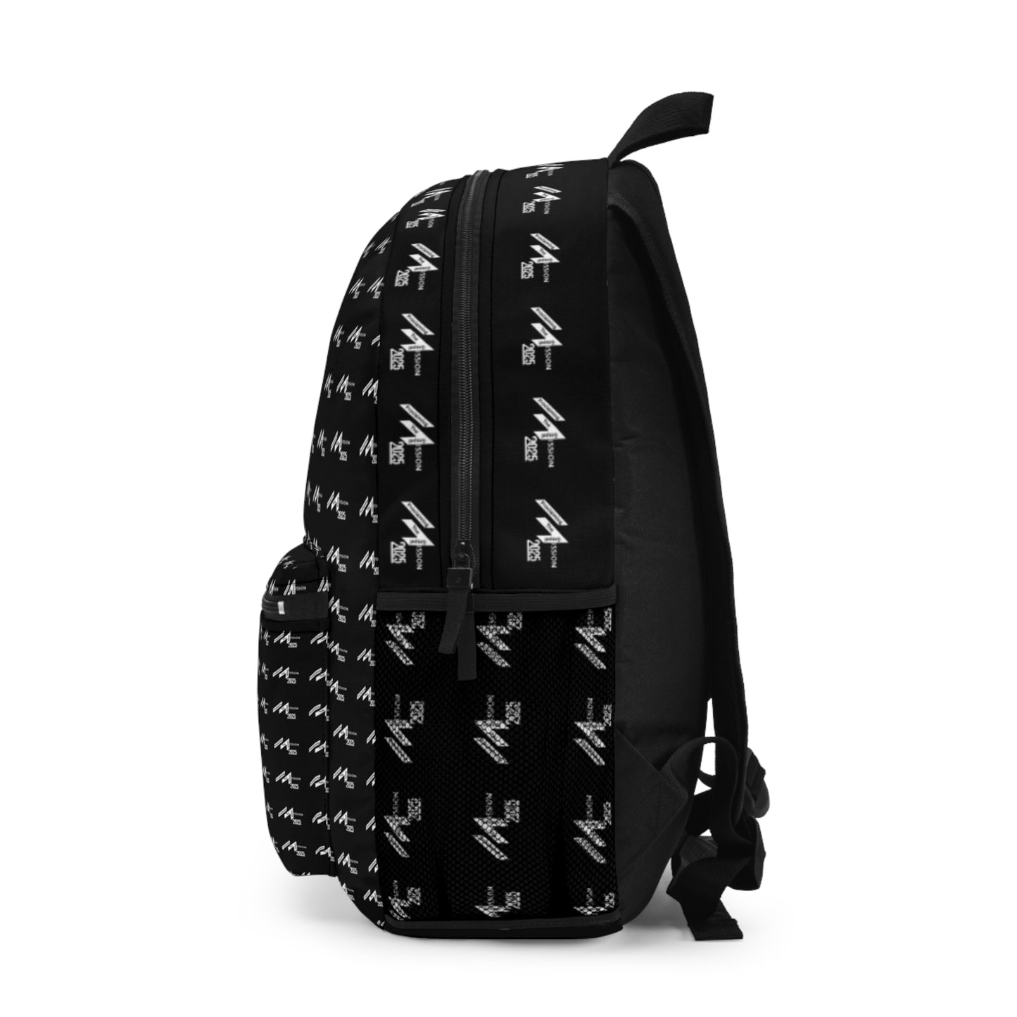 Stylish Black Backpack with Monochrome Design for Daily Use