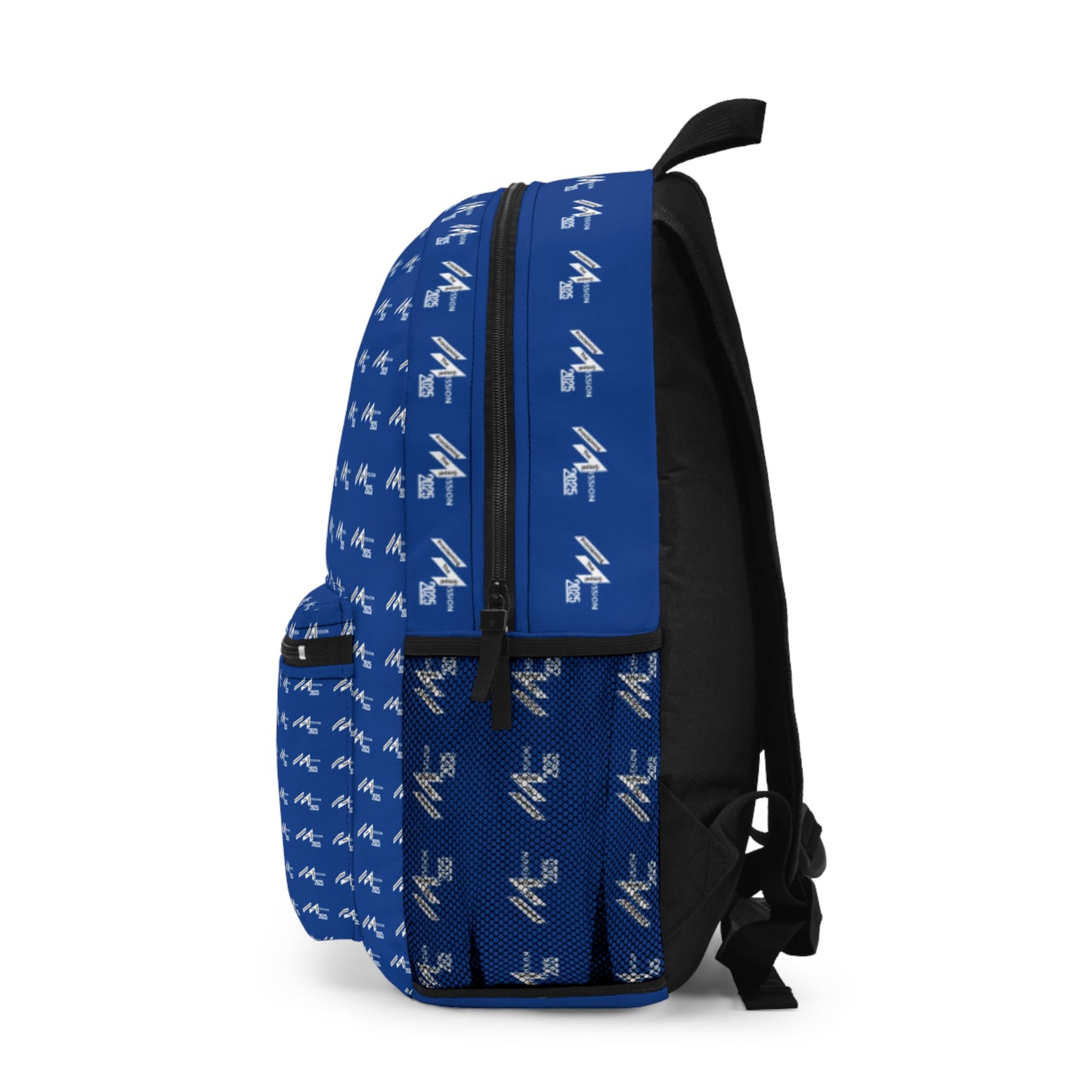 Stylish Blue Backpack with Monochrome Design for Daily Use