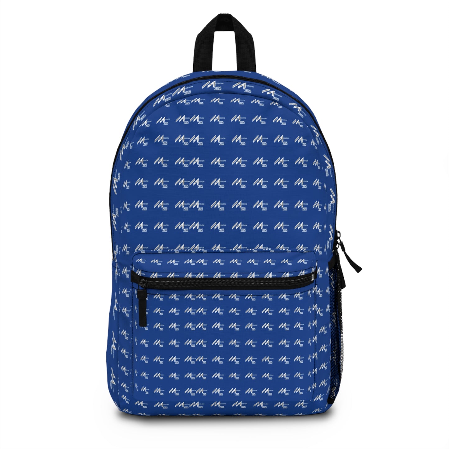 Stylish Blue Backpack with Monochrome Design for Daily Use