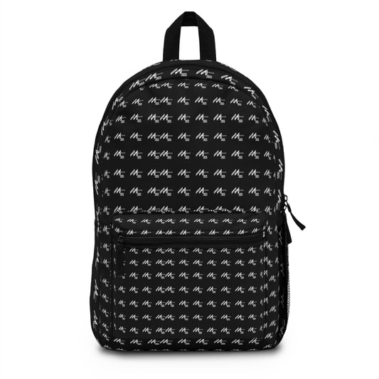 Stylish Black Backpack with Monochrome Design for Daily Use