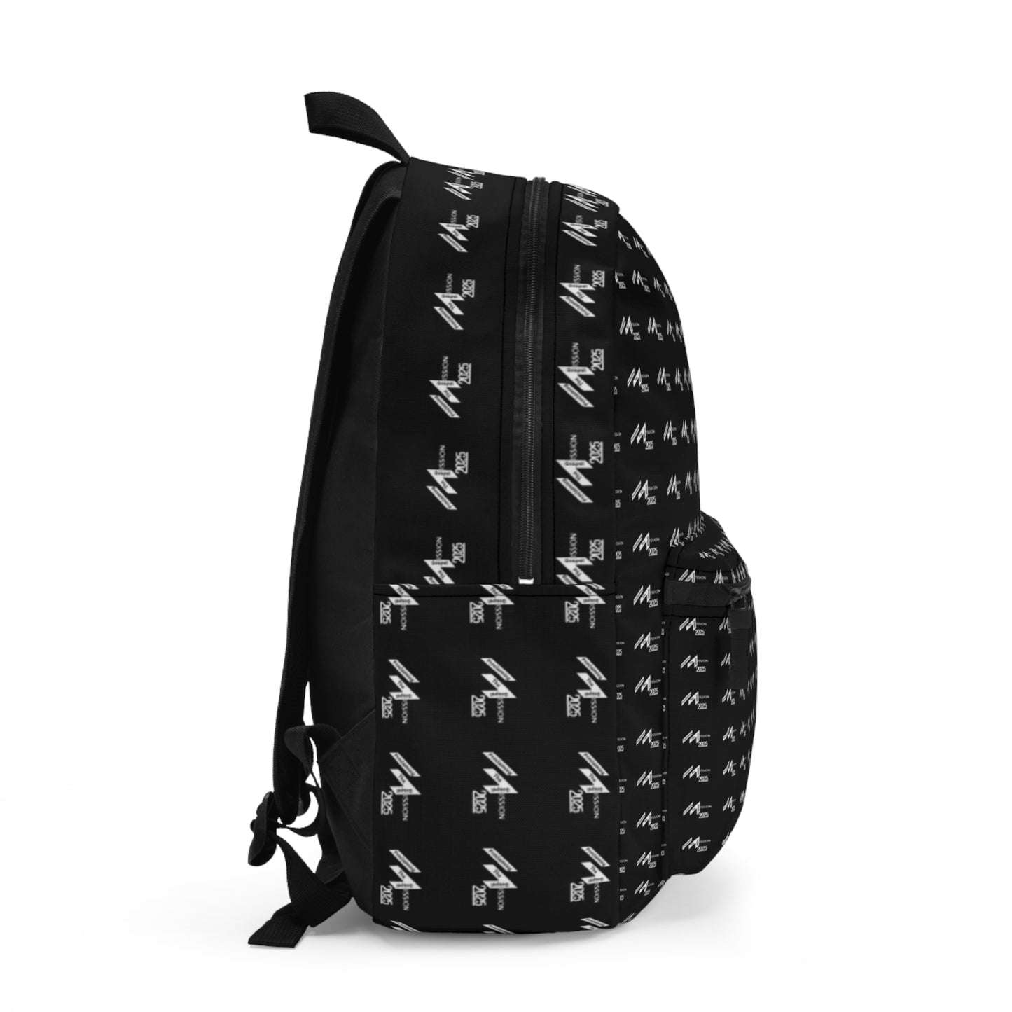 Stylish Black Backpack with Monochrome Design for Daily Use